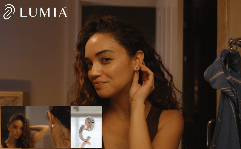 ia 2智能耳环新品发布支持血流追踪开元棋牌app重量不足1克！Lum(图3)